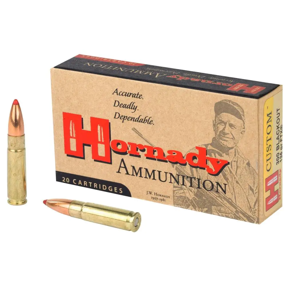 HORNADY CUSTOM 300BLKOUT 135G FTX 20RD BX 200RD CASE