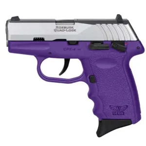 SCCY CPX-4TT 380 PSTL STS/PURPLE DOUBLE SIDED SAFETY