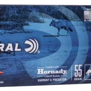 FEDERAL 22250 REM 55GR HORNADY V-MAX 20 RD/BX 10 BX/CS
