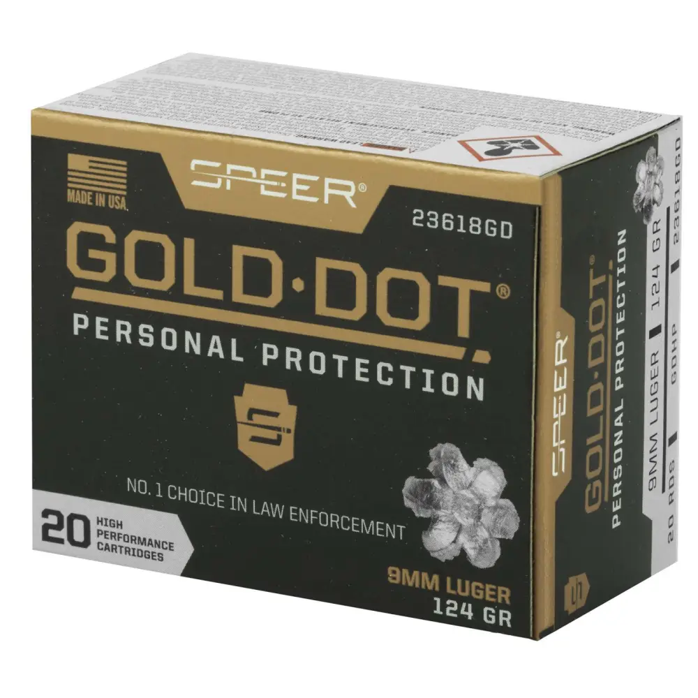 SPEER 9MM LUGER 124 GR GDHP AMMO 20 RD/BX 10 BX/CS - Image 2
