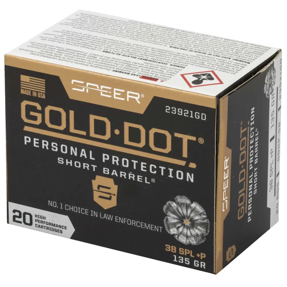 GOLD DOT 38SPL 135G +P SHRT BBL 20RD - Image 2