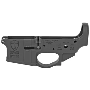SPIKES TACTICAL STRIPPED LOWER RECEIVER MULTI CAL, CRUSADER LOGO