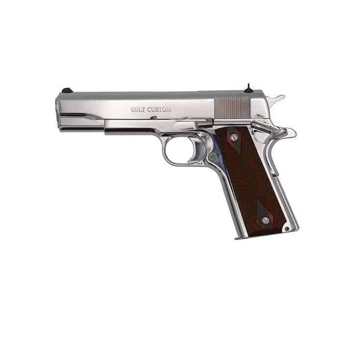 COLT 1911 GOVT BRIGHT STAINLESS 38 Super 5" 9+1