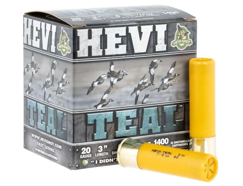 HEVI-SHOT HEVI-TEAL 20GA 3IN 7/8OZ #6 25 RD/BX 10 BX/CS