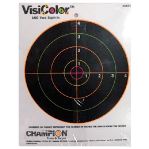 CHAMPION VISICOLOR TARGET - 8" BULLSEYE 10-PACK
