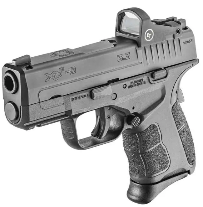 Springfield Armory XDSG9339CT XD-S Mod 2 OSP 9mm Luger 3.30" 9+1,7+1 Black Melonite Steel Slide Black Polymer Grip with CT Red Dot - Image 3