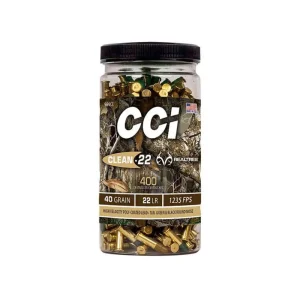 CCI 22LR HV TARGET CLEAN-22 REALTREE  40GR LRN 400CT BTL 400 RD/BX 8 BX/CS