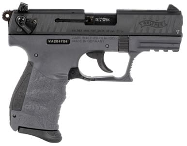 Walther 5120765 P22Q .22LR 3.42" Threaded Barrel 10+1 Black/Tungsten Gray