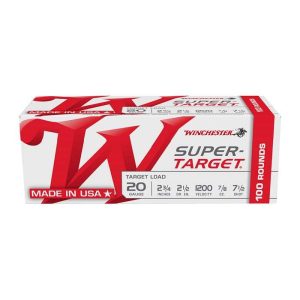 WINCHESTER 20 GA 2-3/4" #7.5 SUPER-TARGET 7/8 OZ 100 RD/BX 2 BX/CS