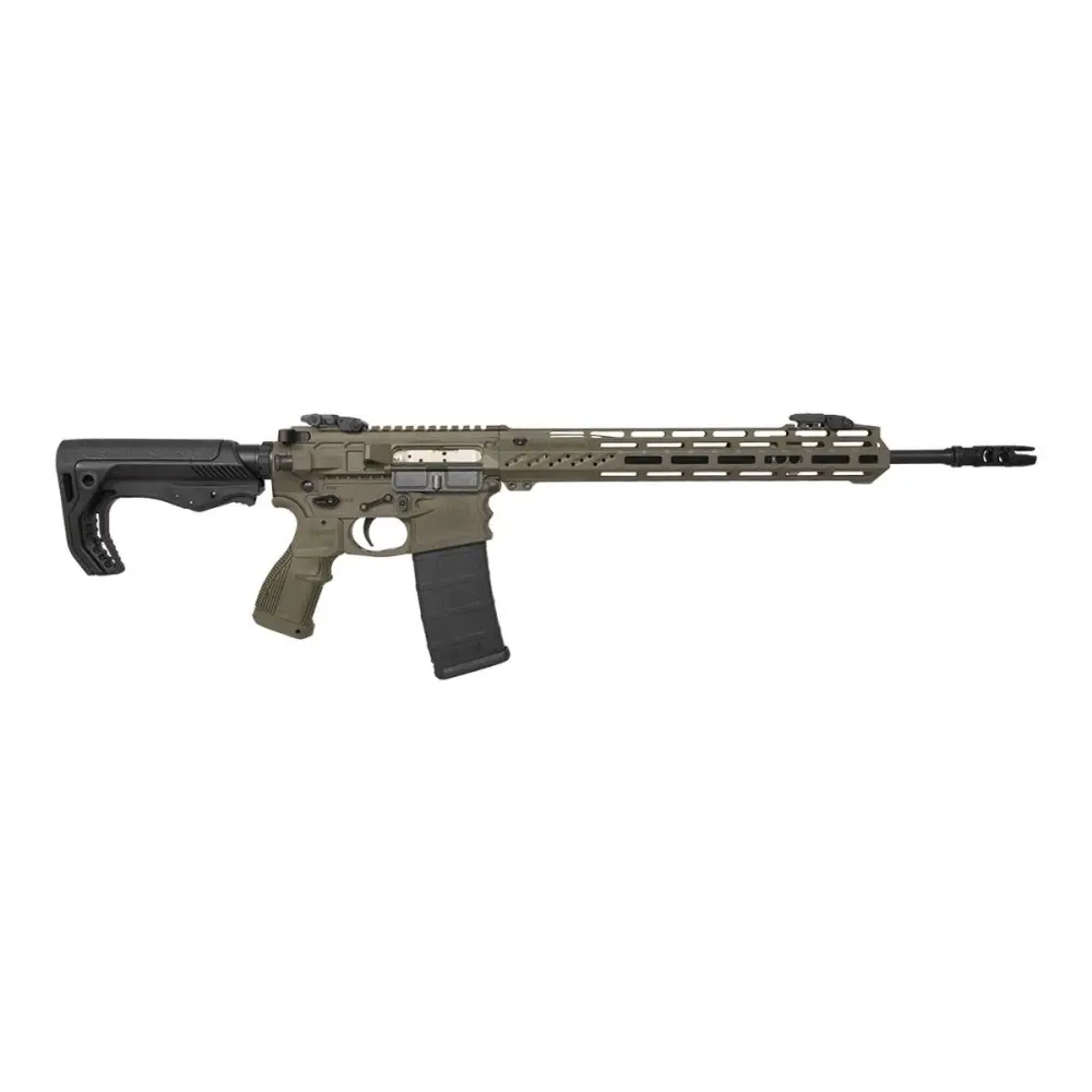 FOSTECH STEALTH LIGHTNING RFL 5.56 16" MACH2 13" RL, SNGLE STG TRIG, OD GRN
