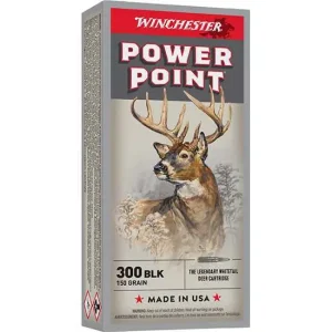 WINCHESTER 300 BLK POWER-POINT PSP 150 GR  20 RD/BX 10 BX/CS