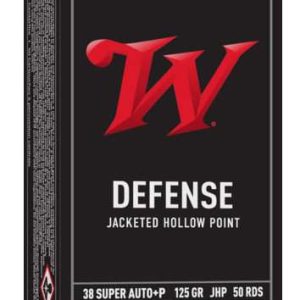 WINCHESTER 38 SUPER AUTO JHP 125 GR 50 RD/BX 10 BX/CS