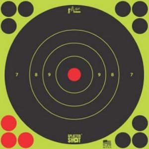 SPLATTER SHOT TARGET BULLSEYE - 6" GREEN PEEL/STICK 12EA