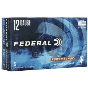 FEDERAL 12GA 2-3/4" MAX. 16 PELLETS-1 BUCK 5 RD/BX 50 BX/CS