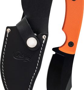 CASE KNIVES HUNTER CT3 ORANGE - TEXTURED G10 & LEATHER SHEATH