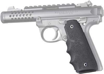 HOGUE GRIPS RUGER 22/45 MKIV - RUBBER GRIPS/FINGER GROOVES BL