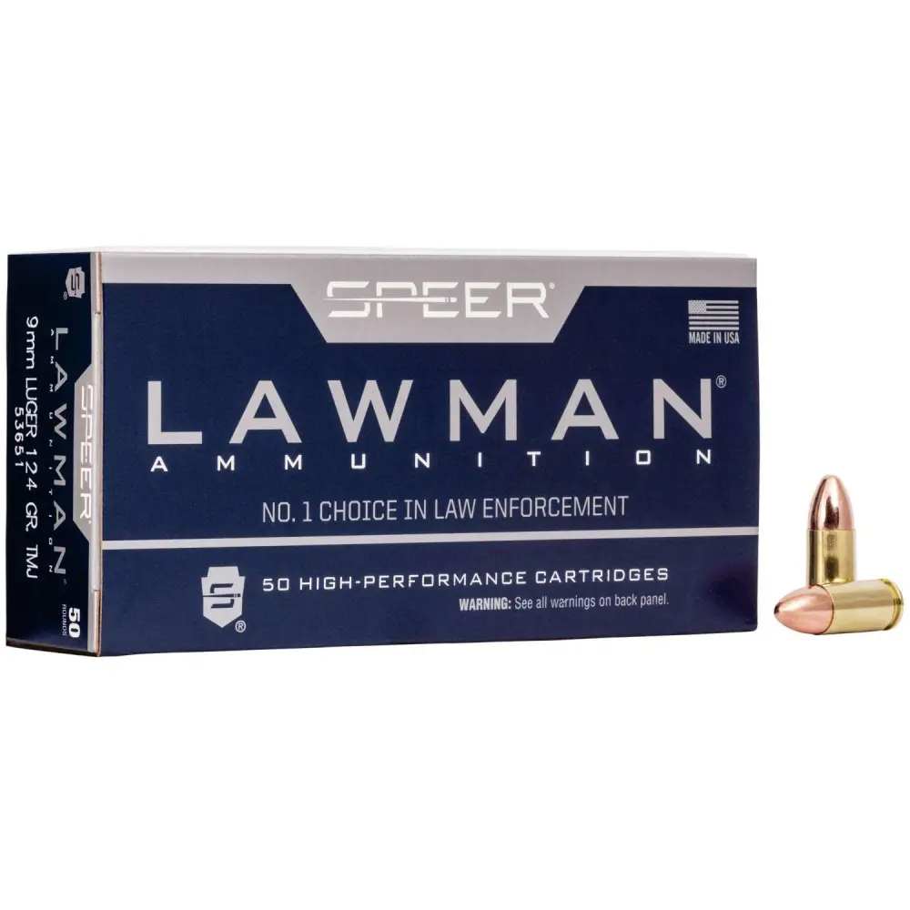CCI SPEER/LAWMAN 9MM 124GR TMJ