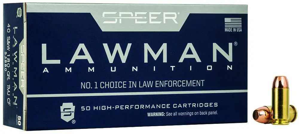 CCI SPEER/LAWMAN 40S&W 180GR TMJ CF