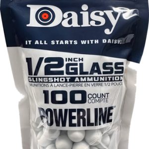 DAISY SLINGSHOT AMMUNTION - 1/2" GLASS 100-COUNT PACK