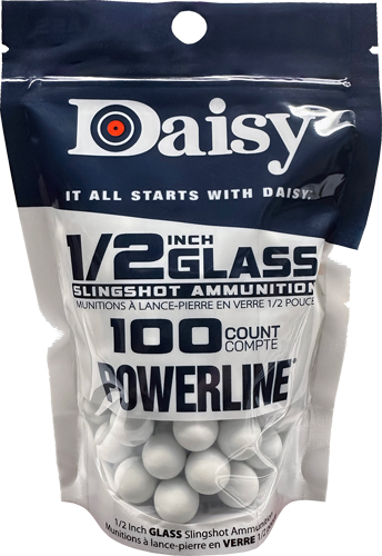 DAISY SLINGSHOT AMMUNTION - 1/2" GLASS 100-COUNT PACK