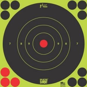 SPLATTER SHOT TARGET BULLSEYE - 8" GREEN PEEL/STICK 6EA