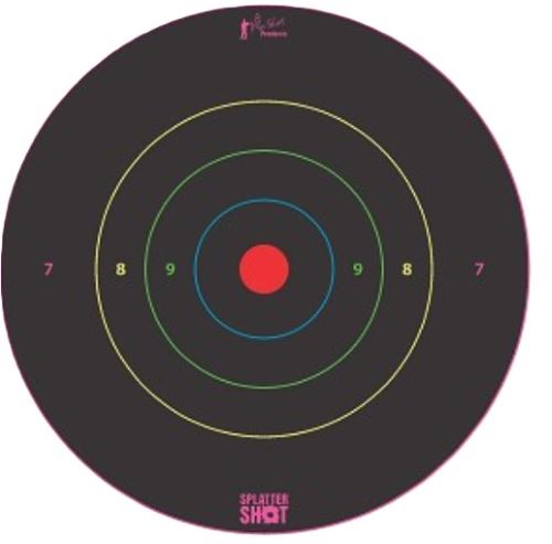 SPLATTER SHOT TARGET 8" - BULLSEYE MULTI-COLOR 6PK