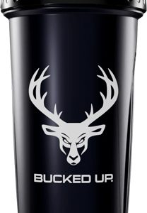 BUCKED UP SHAKER 28OZ - BLACK & WHITE BPA FREE