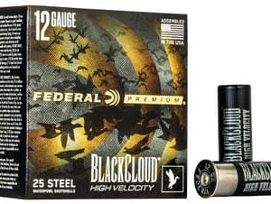 Federal 12 Gauge Ammunition Black Cloud High Velocity Waterfowl PWBXH1433 #3 Steel Shot 3" 1-1/8oz 1635fps 25 Rounds