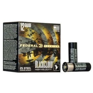 Federal 12 Gauge Ammunition Black Cloud High Velocity Waterfowl PWBXH1433 #3 Steel Shot 3" 1-1/8oz 1635fps 25 Rounds