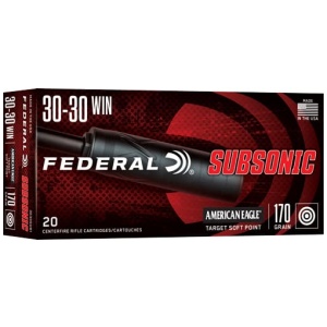 FEDERAL 30-30 WIN 170GR - SP SUBSONIC 20RD 10BX/CS