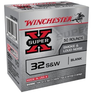 WINCHESTER SUPER-X 32 SW SMOKE - & NOISE BLANKS 50RD 100BX/CS