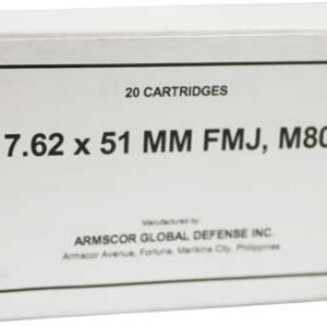 ARMSCOR 7.62X51 M80 147GR FMJ - 20RD 10BX/CS