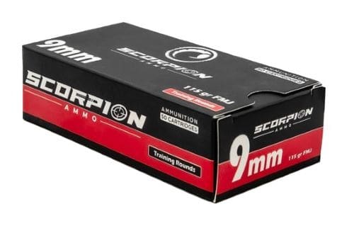 SCORPION 9MM LUGER - 115GR FMJ-RN 50RD 20BX/CS
