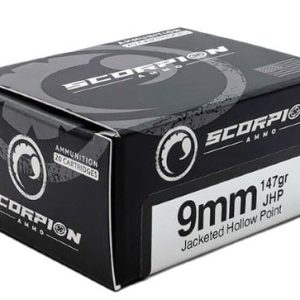 SCORPION 9MM LUGER - 147GR JHP 20RD 10BX/CS