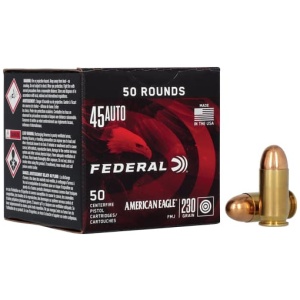 FEDERAL AE 45 ACP 230GR FMJ - 50RD 10BX/CS