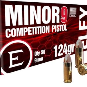 ELEY MINOR 9 COMPETITION 9MM - 124GR FMJ 50RD 20BX/CS