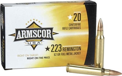 ARMSCOR 223 REM 62GR FMJ - 20RD 50BX/CS