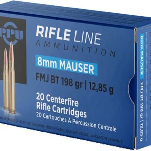 PPU 8MM MAUSER 198GR FMJ - 20RD 10BX/CS