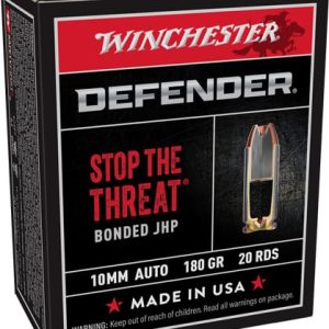 WINCHESTER DEFENDER 10MM 180GR - BONDED JHP 20RD 10BX/CS
