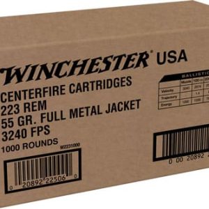 WINCHESTER USA 223 REM 55GR - FMJ 1000RD CASE LOT