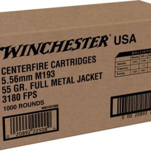 WINCHESTER USA 5.56X45 55GR - FMJ 1000RD CASE LOT
