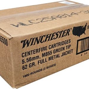 WINCHESTER USA 5.56X45 62GR - GREENT TIP 1000RD CASE LOT