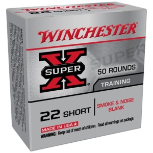 WINCHESTER BLANKS 22 SHORT - SMOKE & NOISE 50RD 100BX/CS