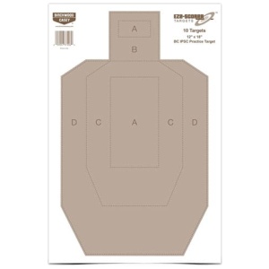 B/C TARGET EZE-SCORER 12"X18" - IPSC PRACTICE 10 TARGETS