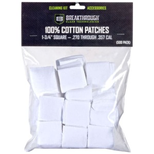 BREAKTHROUGH CLEANING PATCHES - 1 3/4" SQUARE .270-357 50 PACK