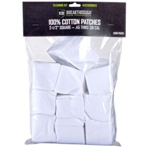 BREAKTHROUGH CLEANING PATCHES - 2 1/2" SQUARE .45-.58 50 PACK