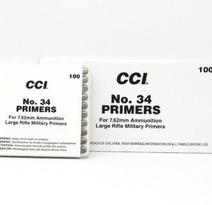 CCI Primers No. 34 7.62mm Large Rifle 0002 Brick of 1000 Count