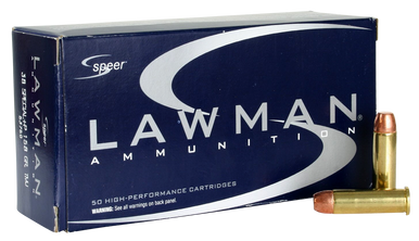 CCI 38 Special +P Ammunition Speer Lawman 53750 158 Grain Total Metal Jacket 50 Rounds