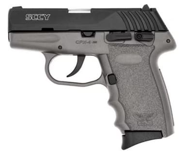 SCCY CPX-4CBSG .380 ACP 2.96" 10+1 DAO Black/Sniper Gray