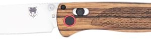 COBRATEC ZEBRAWOOD FOLDER 3" - ZEBRAWOOD/SS D2 BAR LOCK